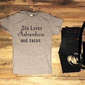 Tops - Short Sleeve Tee • She Loves Adventure and Tacos Tops - Short Sleeve Tee • She Loves Adventure and Tacos